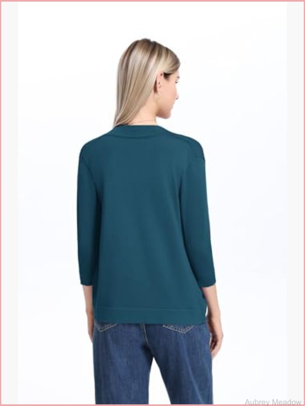 3/4 Sleeve Open Front Cropped Cardigan Sweater Elegant Shrug Layer - Picture 2 of 7